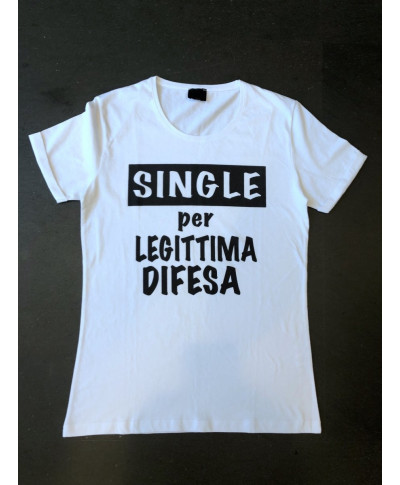 T shirt single - Maglietta girocollo bianca - Personalizzata