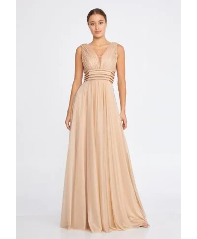 Vestito elegante, oro - Lungo