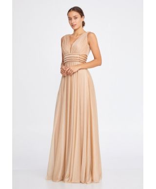 Vestito elegante, oro - Lungo