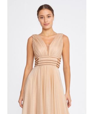 Vestito elegante, oro - Lungo