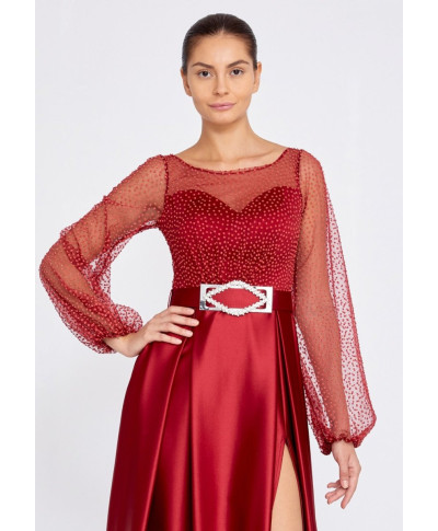 Vestito rosso - Da cerimonia - Con spacco