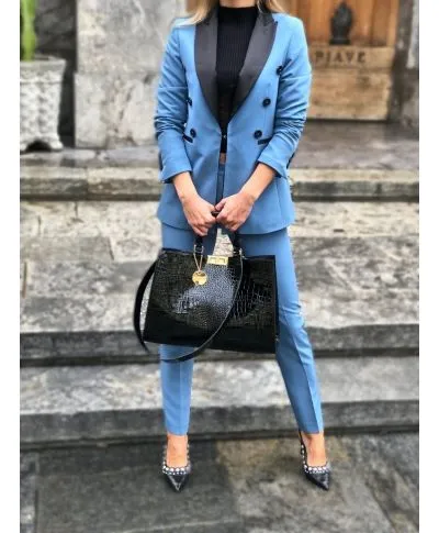 Tailleur giacca e pantaloni eleganti - Blu
