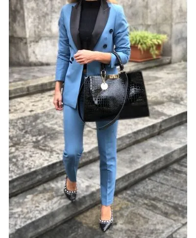 Tailleur giacca e pantaloni eleganti - Blu