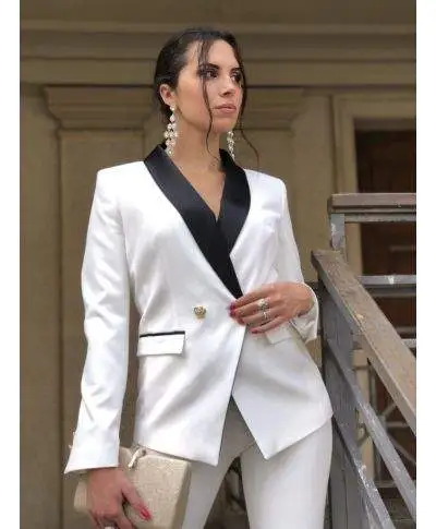 Tailleur elegante giovanile - Bianco - Con reverse
