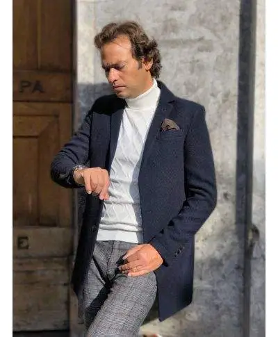 Cappotto blu - Corto - Paul Miranda - Made in Italy