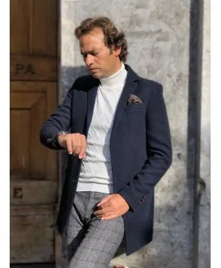 Cappotto blu - Corto - Paul Miranda - Made in Italy