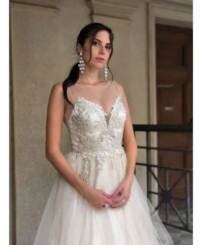 Vestito 18 anni - Avorio - Gonna in tulle