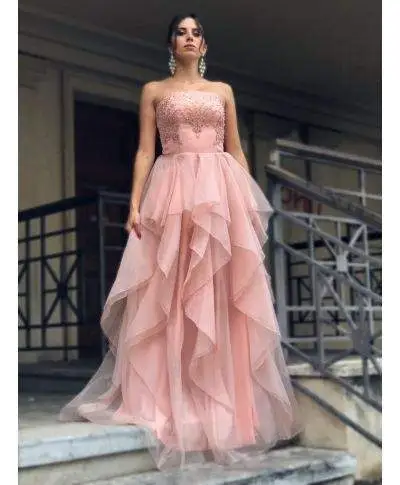 Vestito da cerimonia - Rosa - Gonna ampia