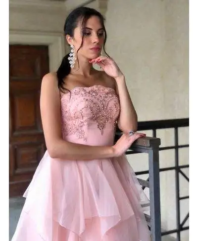 Vestito da cerimonia - Rosa - Gonna ampia