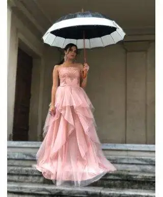 Vestito da cerimonia - Rosa - Gonna ampia