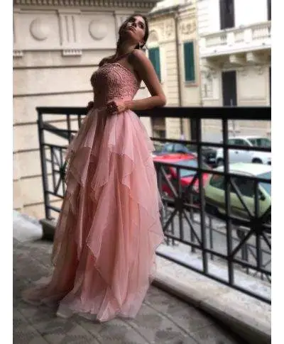 Vestito da cerimonia - Rosa - Gonna ampia