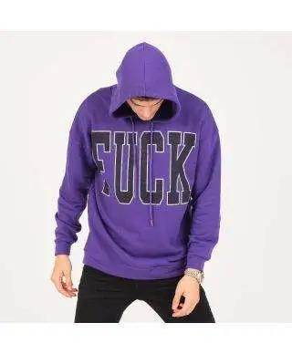 Felpa uomo viola, Fuck