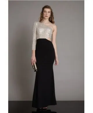 Abito donna da cerimonia monospalla - Abito elegante
