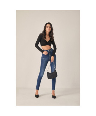 Jeans a sale vita alta strappati