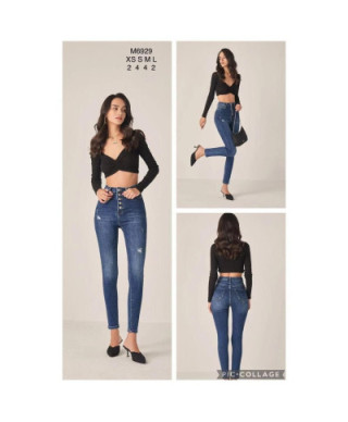 Jeans skinny - Vita alta - Strappati