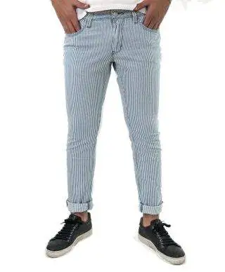 Pantaloni uomo slim - Key Jey - Pantaloni a righe