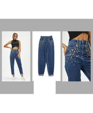 Carrot jeans  - Con strass