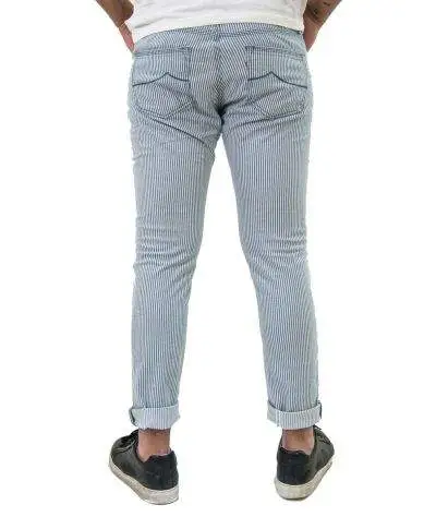 Pantaloni uomo slim - Key Jey - Pantaloni a righe