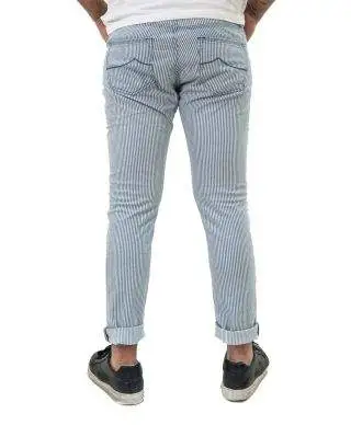 Pantaloni uomo slim - Key Jey - Pantaloni a righe