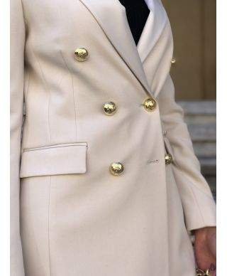 Cappotto donna - Panna - Doppiopetto