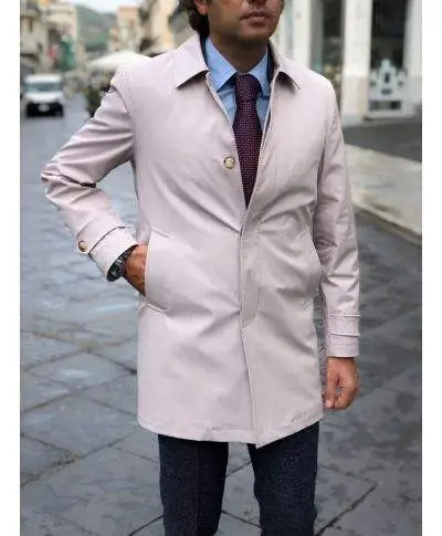 Trench uomo, beige - Made in Italy