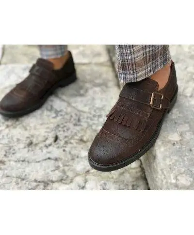 Mocassini uomo - Marroni - Camoscio - Made in Italy