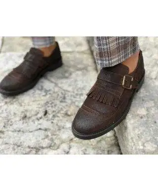 Mocassini uomo - Marroni - Camoscio - Made in Italy