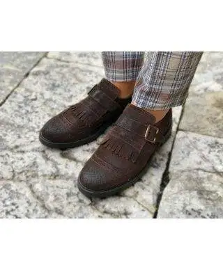 Mocassini uomo - Marroni - Camoscio - Made in Italy