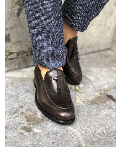 Mocassini uomo - Marroni - Vera pelle - Made in Italy - Scarpe uomo - Gogolfun.it