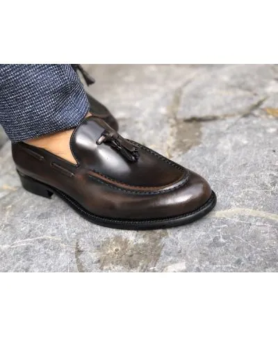 Mocassini uomo - Marroni - Vera pelle - Made in Italy - Scarpe uomo - Gogolfun.it
