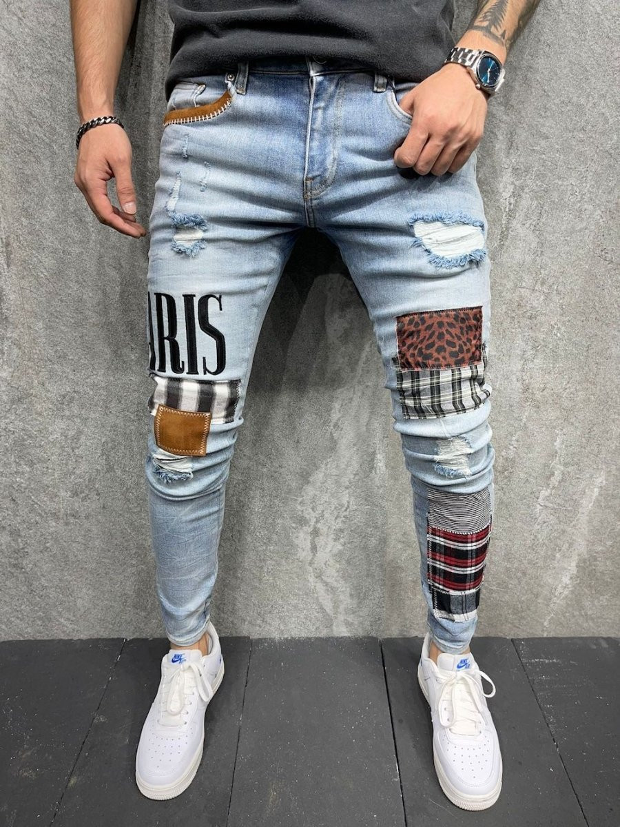 Jeans con toppe - Skinny - Jeans uomo - Abbigliamento online