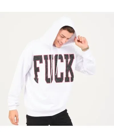 Felpa uomo bianca, Fuck