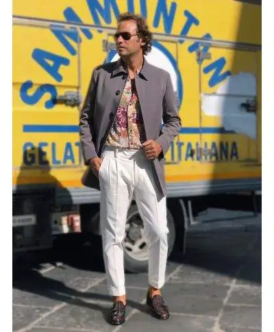 Pantaloni uomo bianchi, Made in Italy