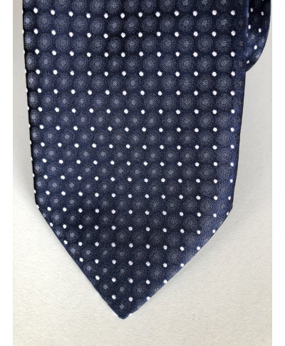 Cravatta uomo, microdisegni blu