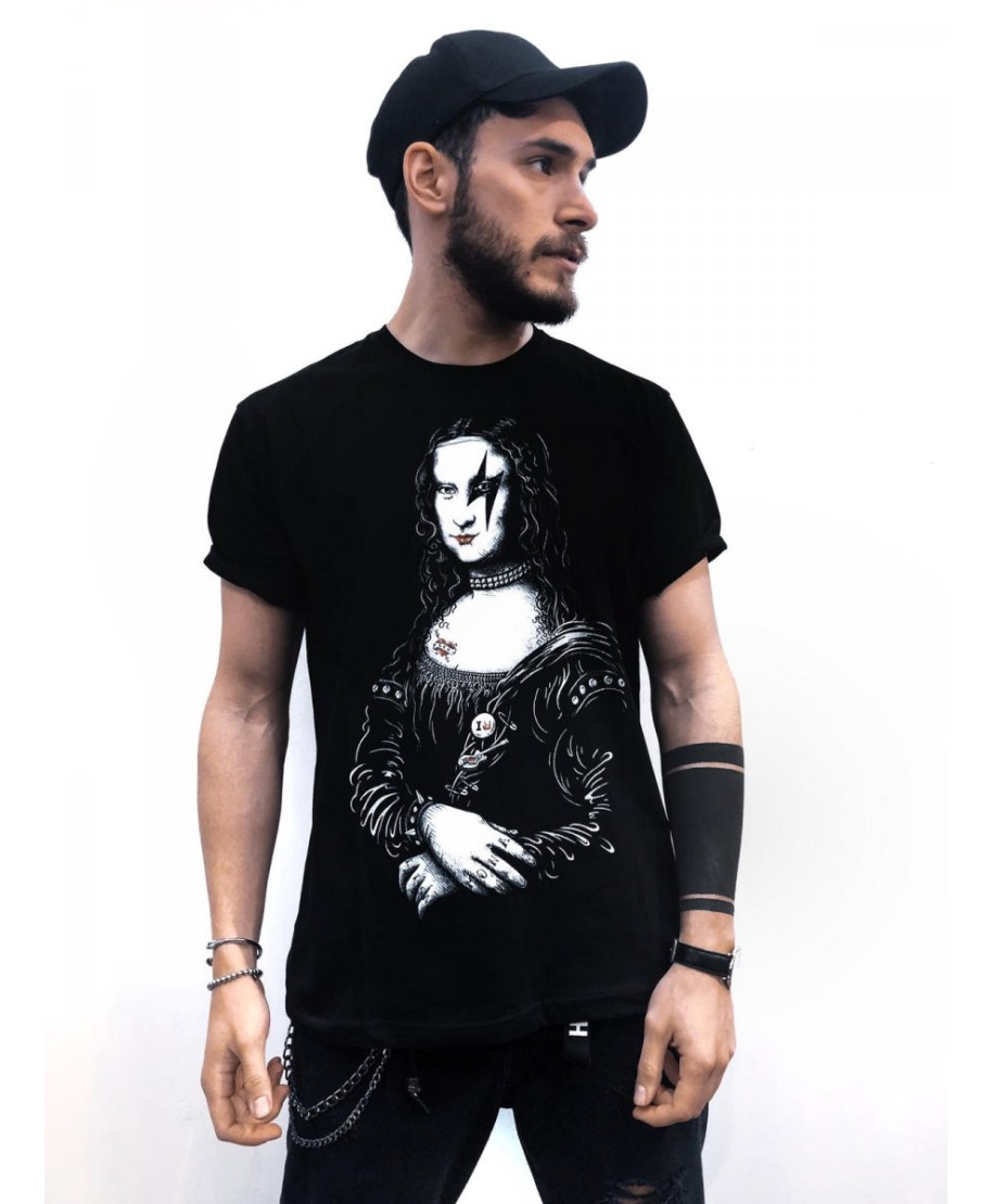 Magliette - T shirt uomo - Maglietta nera Monalisa