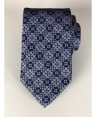 Cravatta blu con disegni azzurri