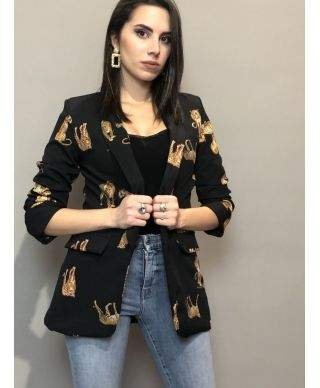 Giacca donna - Nera - Senza bottoni