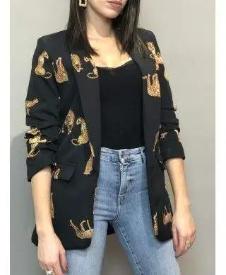 Giacca donna - Nera - Senza bottoni