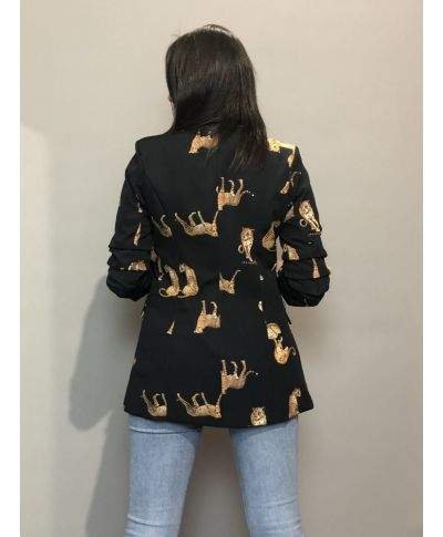 Giacca donna - Nera - Senza bottoni