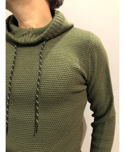 Maglione Sportivo, Con cappuccio - Verde