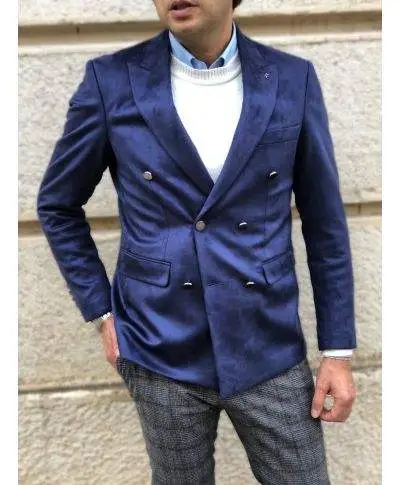 Giacca velluto blu, Doppiopetto