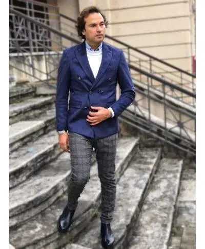 Giacca velluto blu, Doppiopetto