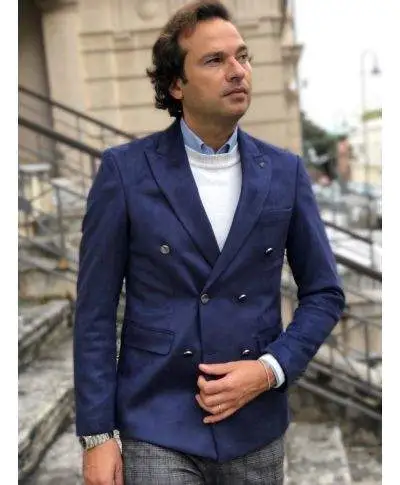 Giacca velluto blu, Doppiopetto