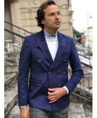 Giacca velluto blu, Doppiopetto