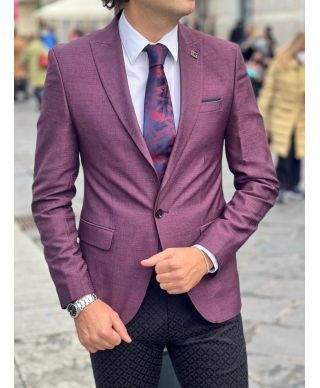 Giacca bordeaux, slim