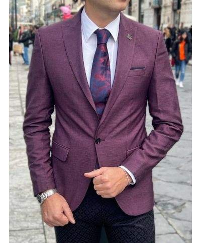 Giacca bordeaux, slim