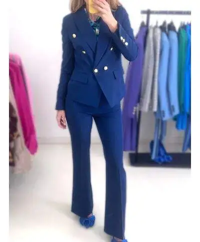 Tailleur blu notte - Un petto e mezzo
