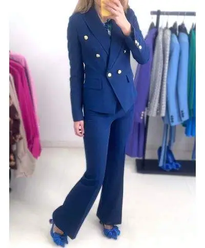 Tailleur blu notte - Un petto e mezzo