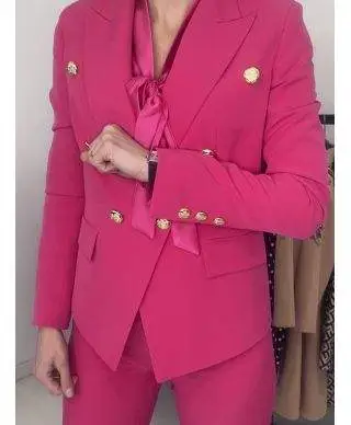 Tailleur donna, fucsia - Pantaloni palazzo