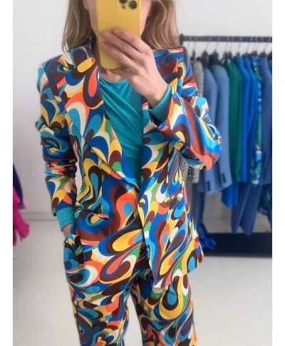 Tailleur donna - Multicolor - Pantaloni palazzo
